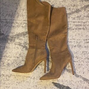 Nine West Tan Suede Over-the-Knee Boots